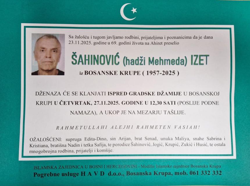 Šahinović (hadži Mehmeda) Izet