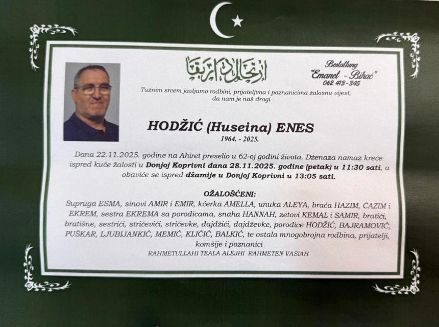 Hodžić (Huseina) Enes