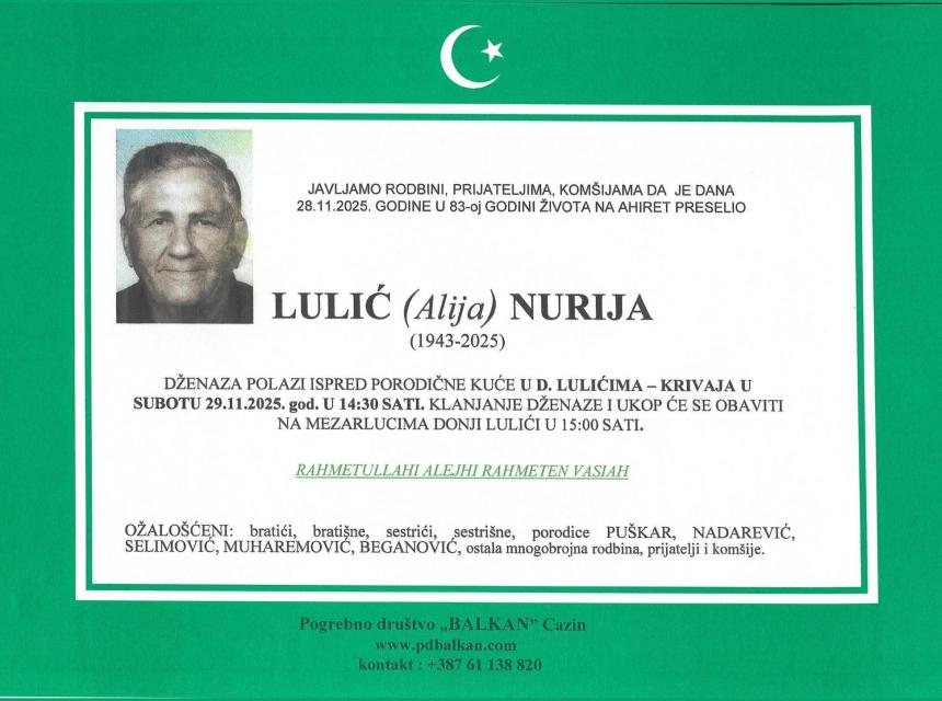 Lulić (Alija) Nurija