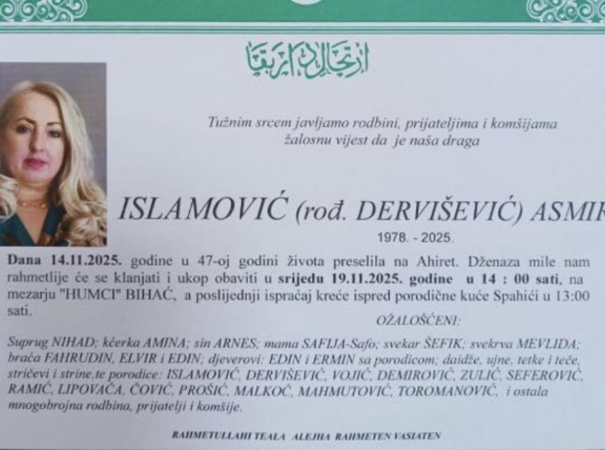 Islamović (rođ. Dervišević) Asmira