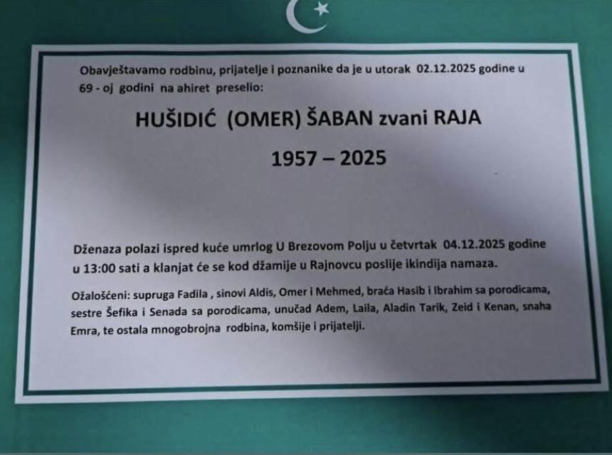 Hušidić (Omer) Šaban – Raja