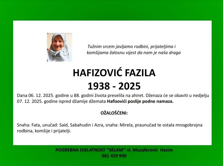 Hafizović Fazila