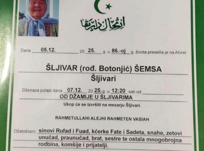 Šljivar (rođ. Botonjić) Šemsa