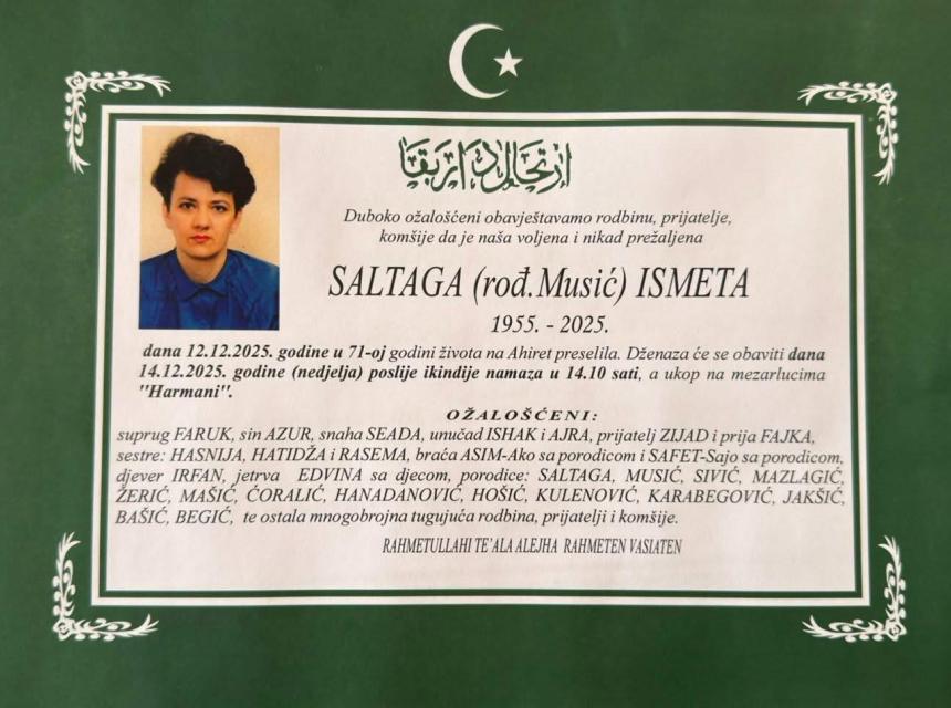 Saltaga (rođ. Musić) Ismeta