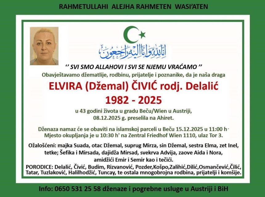Elvira (Džemal) Čivić, rođ. Delalić