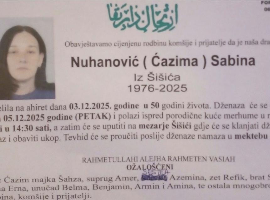 Nuhanović (Čazima) Sabina