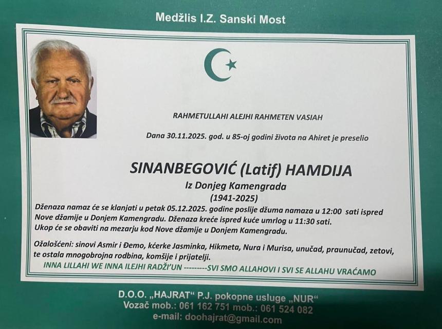 Sinanbegović (Latif) Hamdija