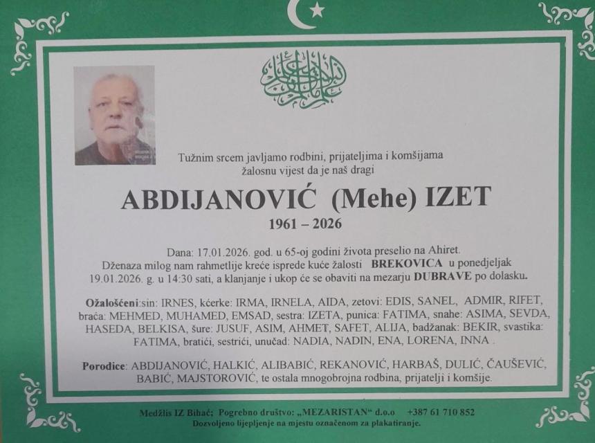 Abdijanović (Mehe) Izet