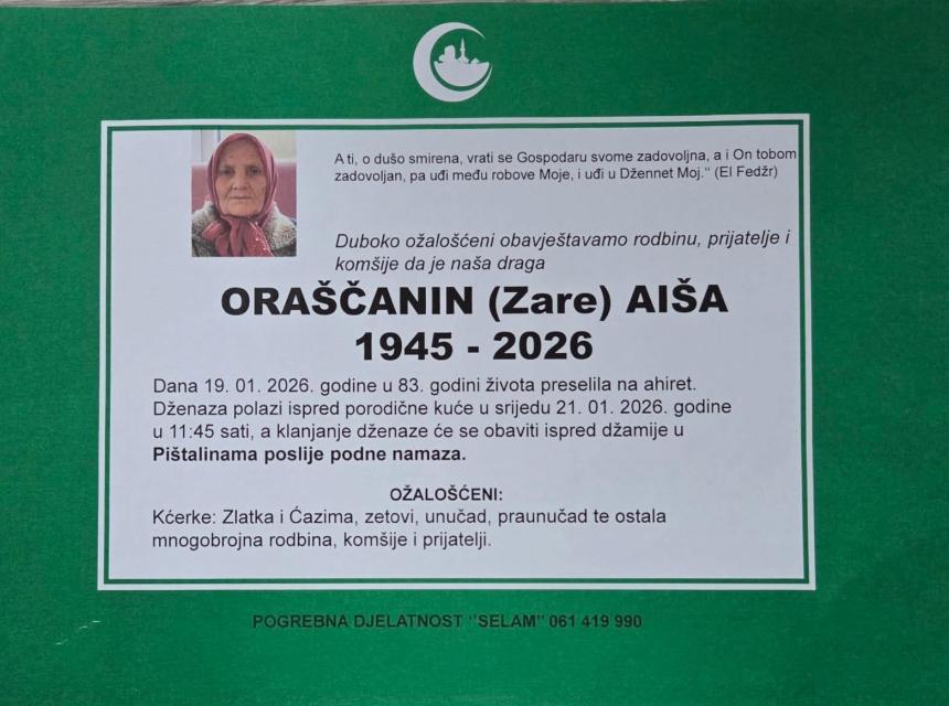 Ora&scaron;ćanin (Zare) Ai&scaron;a