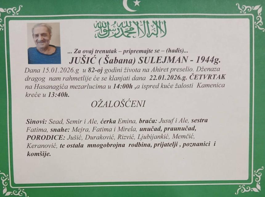 Ju&scaron;ić (&Scaron;abana) Sulejman