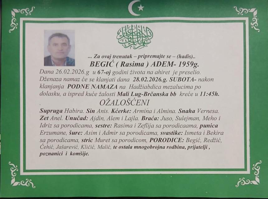 Begić (Rasima) Adem 