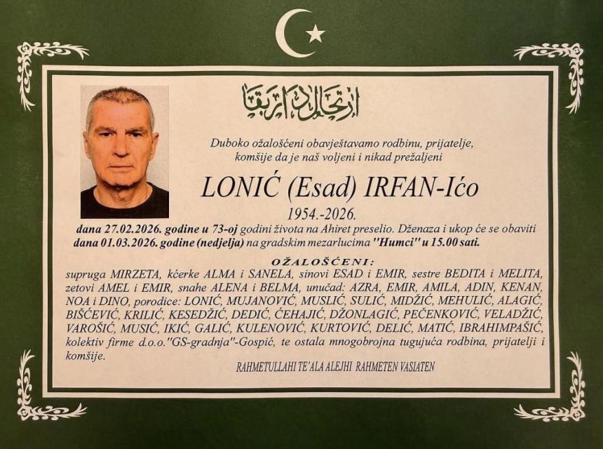 Lonić (Esad) Irfan &ndash; Ićo
