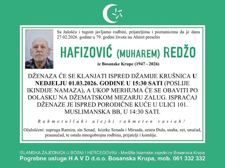 Hafizović (Muharem) Redžo
