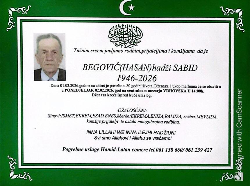 Begović (Hasan) hadži Sabid