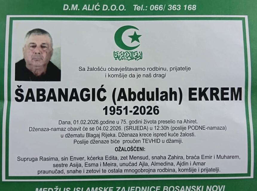 &Scaron;abanagić (Abdulah) Ekrem