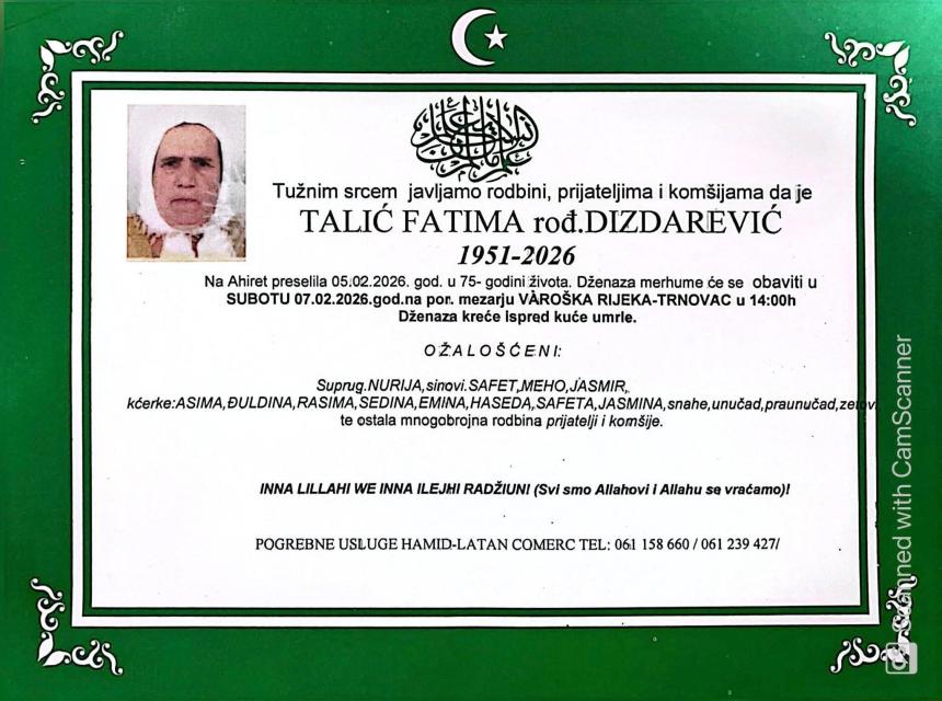 Talić Fatima, rođ. Dizdarević
