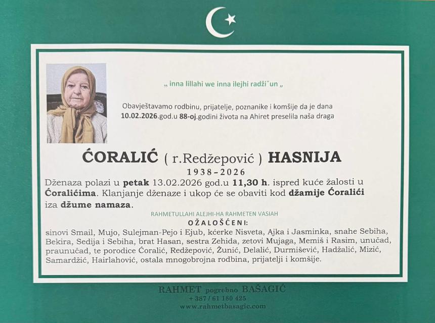 Ćoralić (r. Redžepović) Hasnija