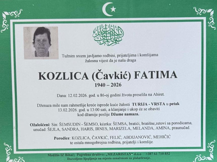 Kozlica (Čavkić) Fatima