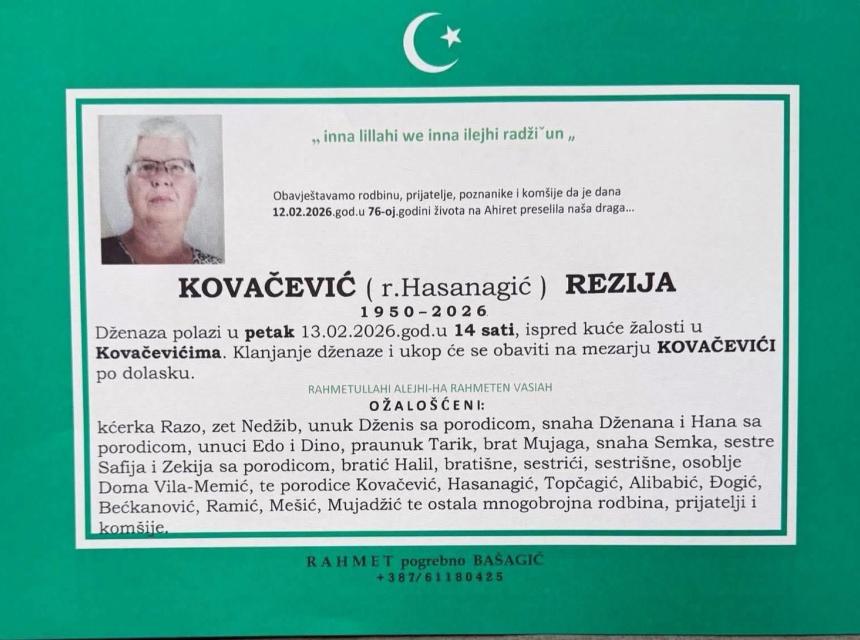 Kovačević (r. Hasanagić) Rezija