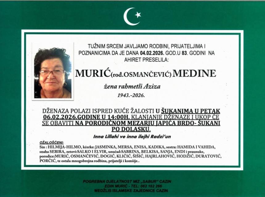 Murić (rođ. Osmančević) Medine