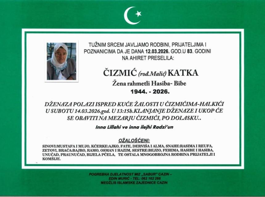 Čizmić (rođ. Malić) Katka