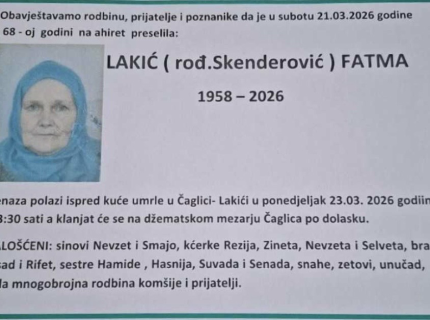 Lakić (rođ. Skenderović) Fatma