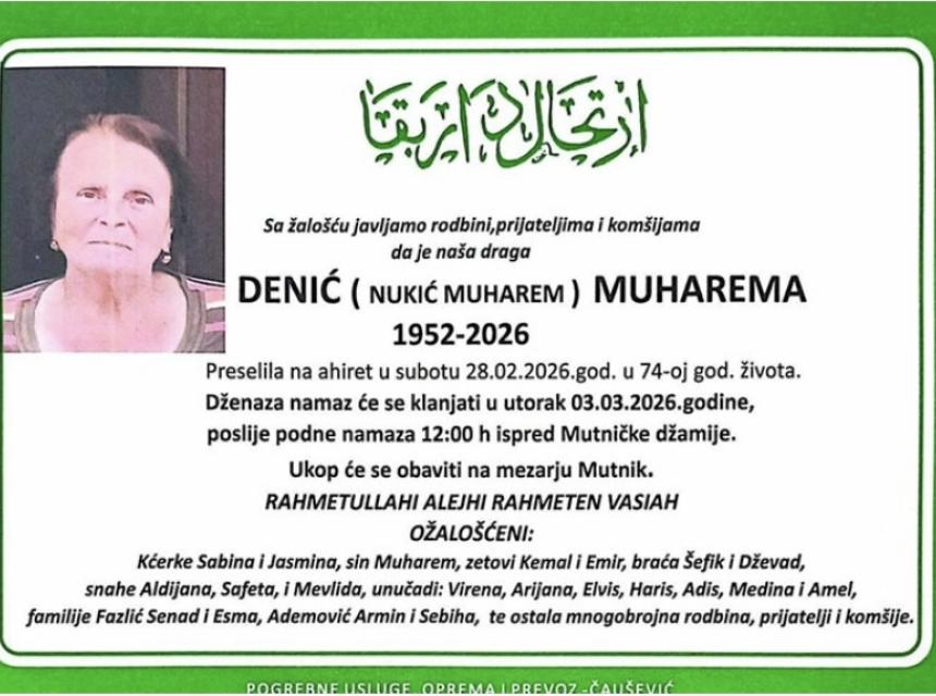 Denić (Nukić Muharem) Muharema