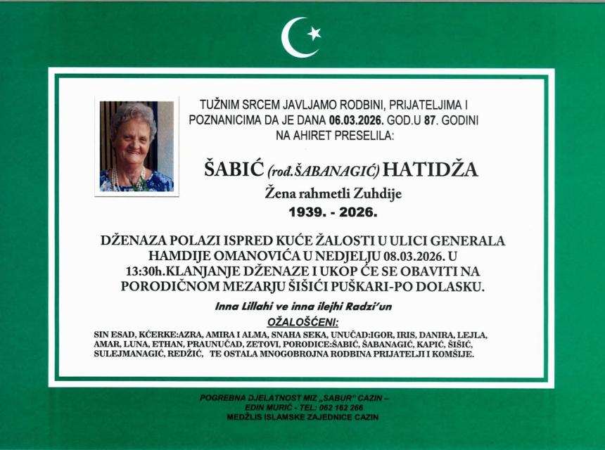 &Scaron;abić (rođ. &Scaron;abanagić) Hatidja