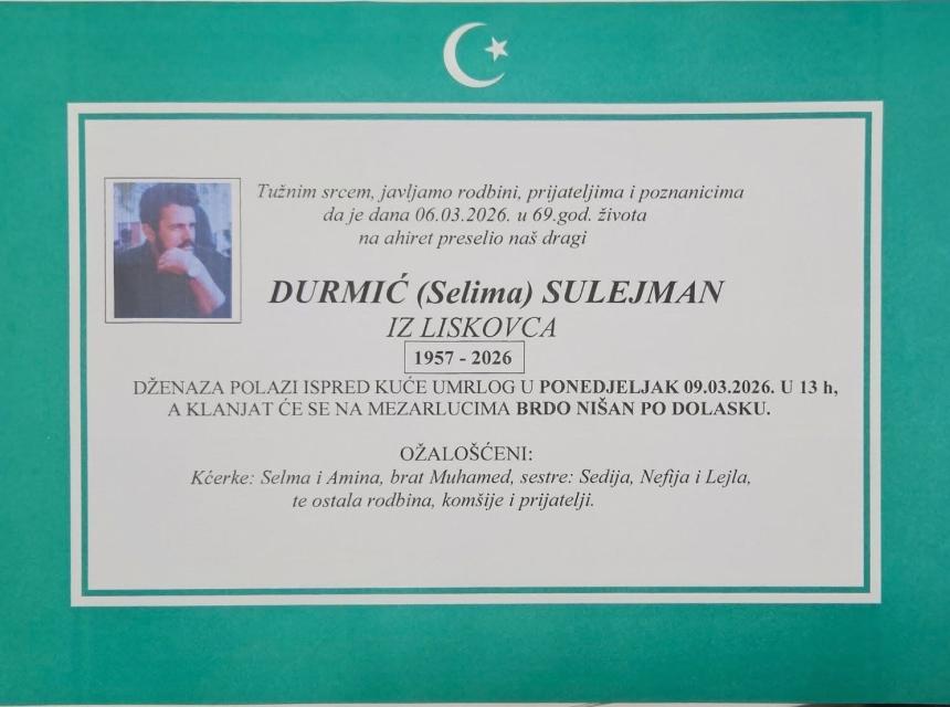 Durmić (Selima) Sulejman