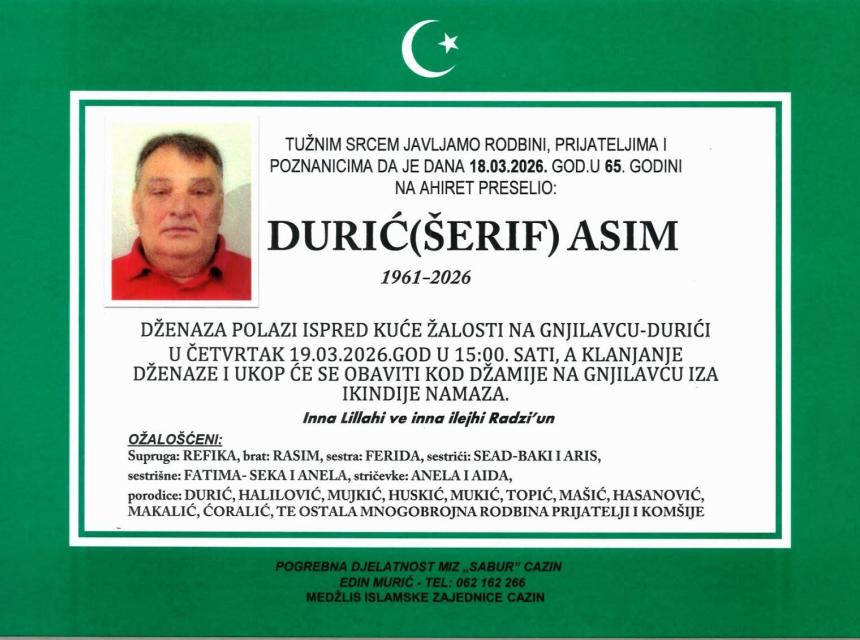 Durić (&Scaron;erif) Asim
