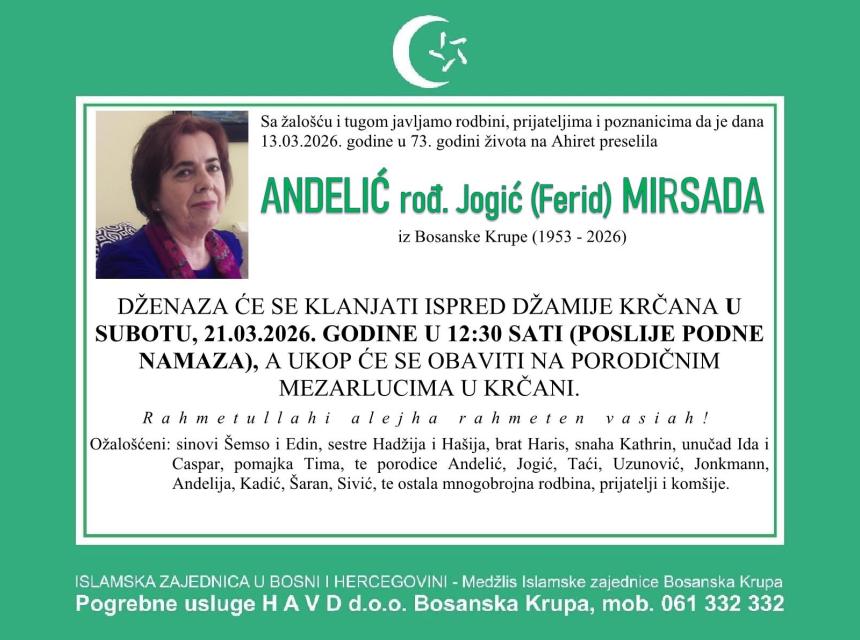 Anđelić rođ. Jogić (Ferid) Mirsada