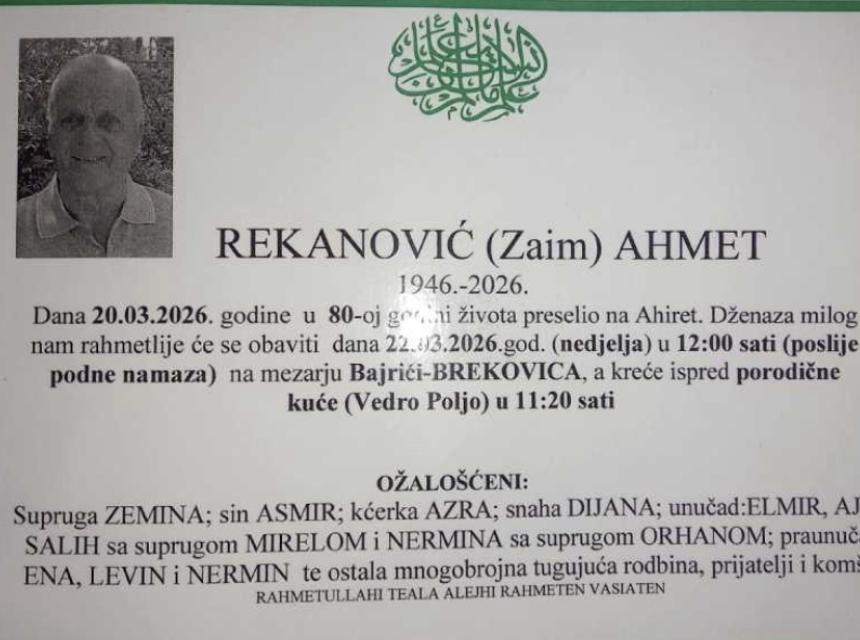 Rekanović (Zaim) Ahmet