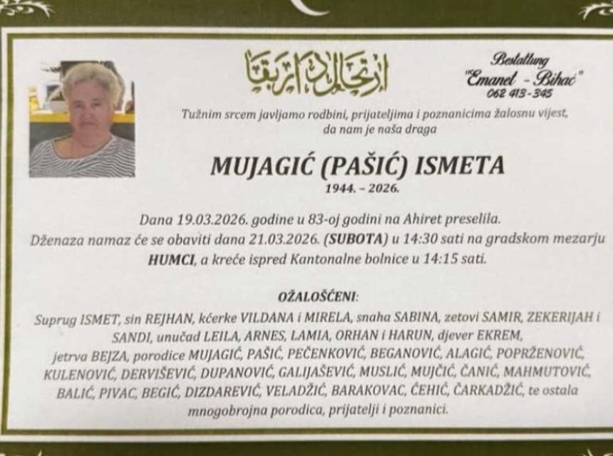 Mujagić (Pa&scaron;ić) Ismeta