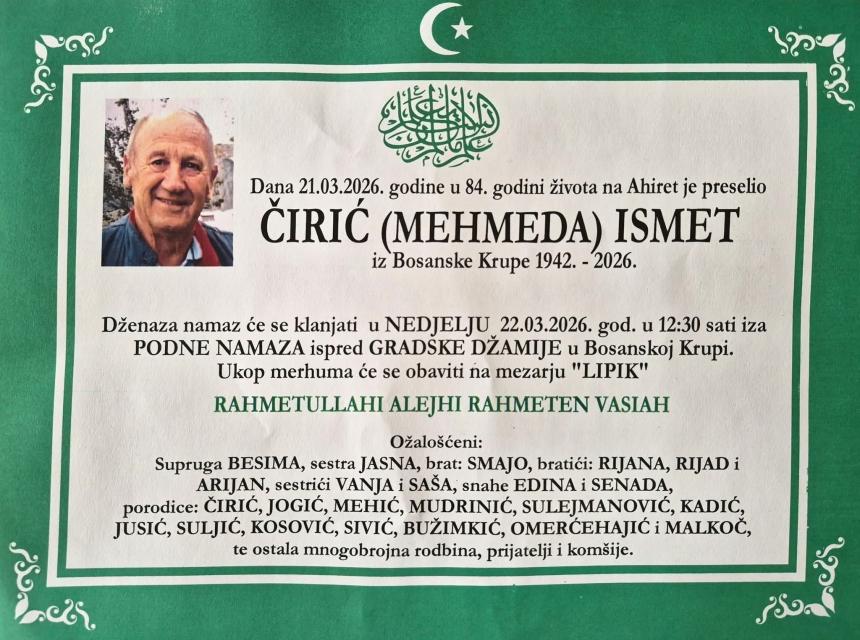 Ćirić (Mehmeda) Ismet