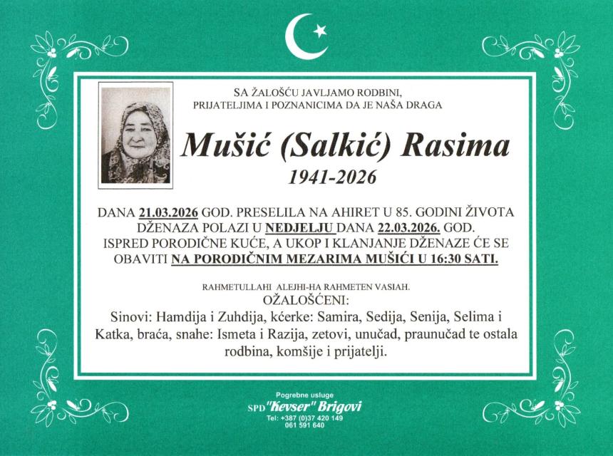 Mu&scaron;ić (Salkić) Rasima