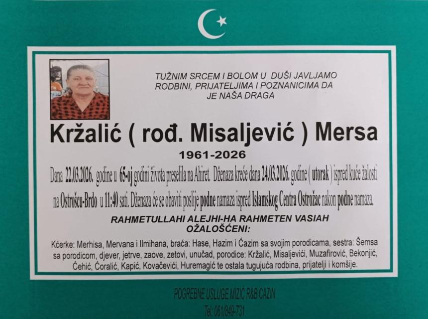 Kržalić (rođ. Misaljević) Mersa