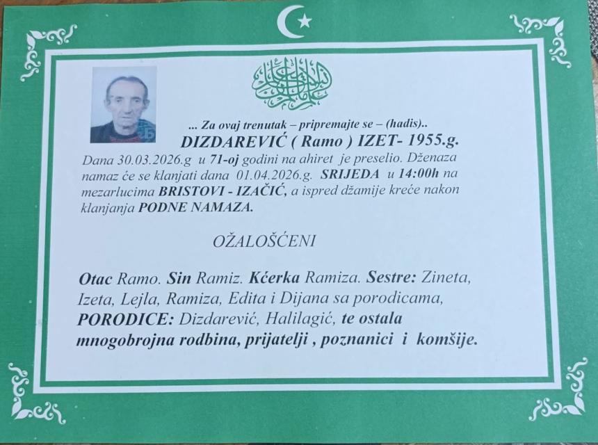 Dizdarević (Ramo) Izet 