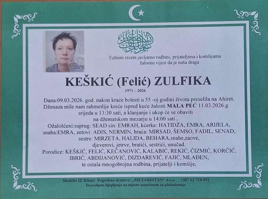 Ke&scaron;kić (Felić) Zulfika