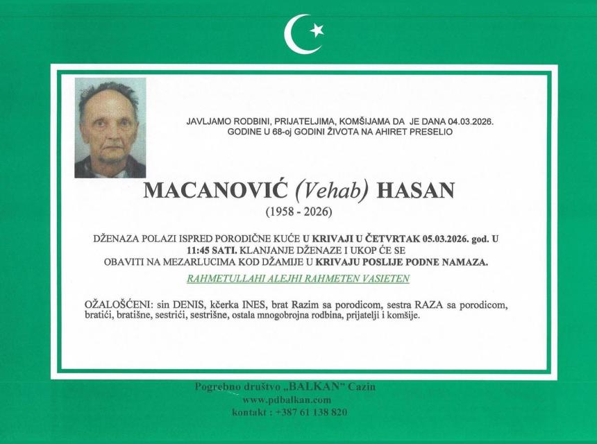 Macanović (Vehab) Hasan