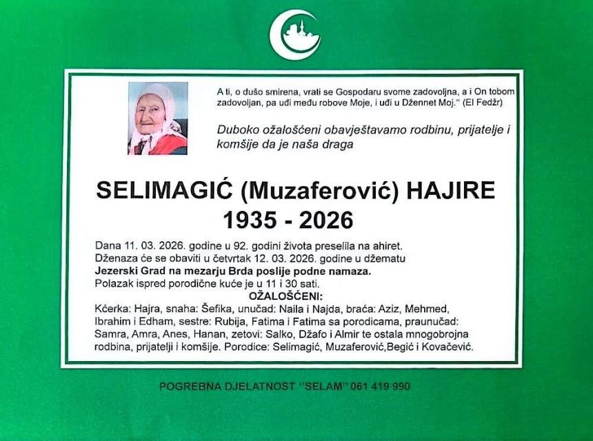 Selimagić (Muzaferović) Hajire