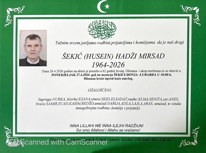 &Scaron;ekić (Husein) Hadži Mirsad