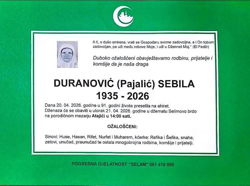 Duranović (Pajalić) Sebila