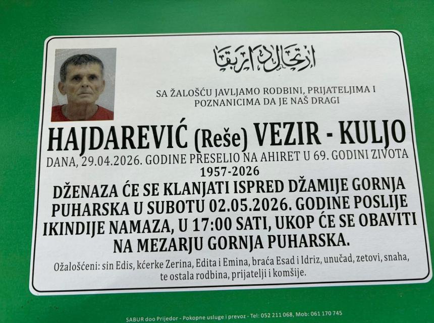 Hajdarević (Re&scaron;e) Vezir &ndash; Kuljo