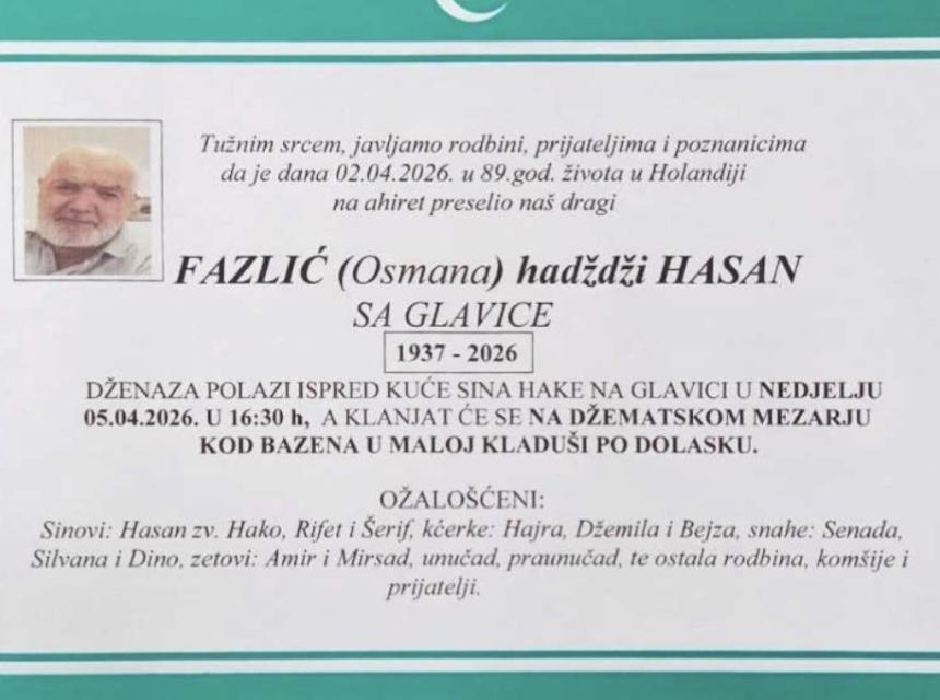 Fazlić (Osmana) hadžija Hasan