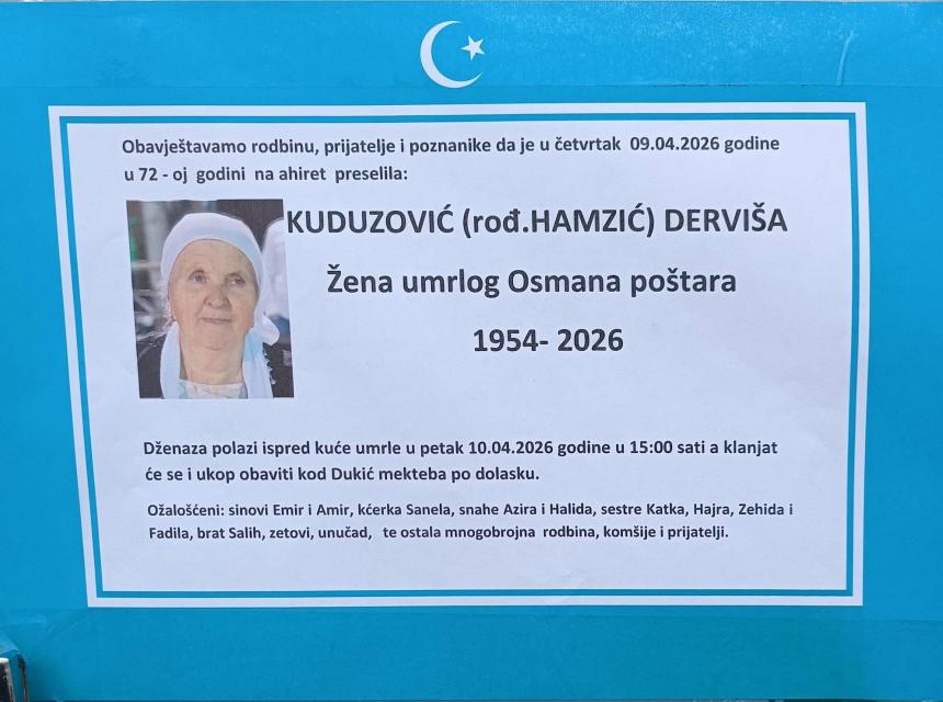 Kuduzović (rođ. Hamzić) Dervi&scaron;a