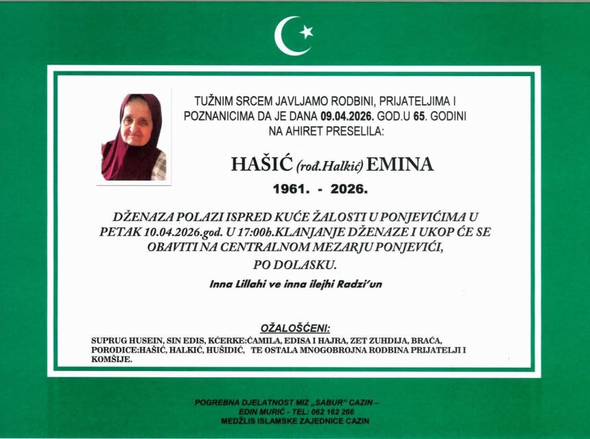 Ha&scaron;ić (rođ. Halkić) Emina