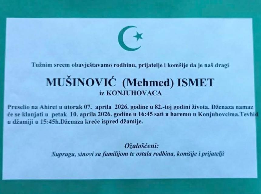 Mu&scaron;inović (Mehmed) Ismet