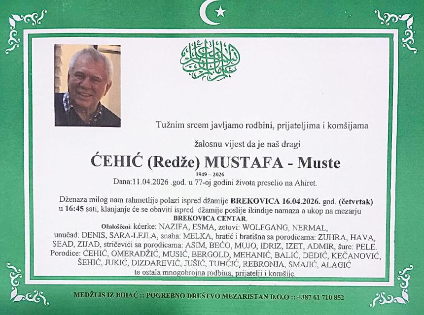 Ćehić (Redže) Mustafa &ndash; Muste