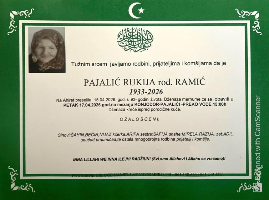 Pajalić Rukija, rođ. Ramić