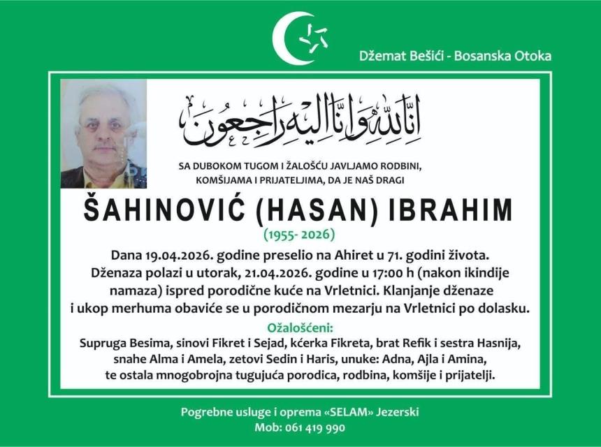 &Scaron;ahinović (Hasan) Ibrahim